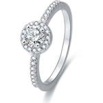 Beneto Srebrni prstan s kristali AGG194 (Obseg 60 mm) srebro 925/1000