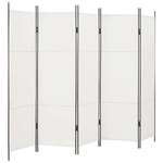 vidaXL Paravan 5-delni kremno bel 250x180 cm