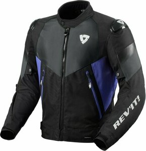 Rev'it! Jacket Control H2O Black/Blue 3XL Usnjena jakna
