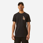 Bombažna kratka majica New Era Dodgers Metallic Print črna barva - črna. Kratka majica iz kolekcije New Era. Model izdelan iz pletenine s potiskom.