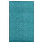 vidaXL Pralni predpražnik cyan moder 90x150 cm