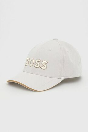 Kapa BOSS Boss Athleisure bež barva - bež. Kapa s šiltom vrste baseball iz kolekcije BOSS. Model izdelan iz tkanine z nalepko.