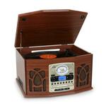 Auna NR-620 retro gramofon CD MP3 SD - siv