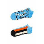 Nogavice Happy Socks Blue Low Socks 2-pack - pisana. Nogavice iz kolekcije Happy Socks. Model izdelan iz elastičnega, vzorčastega materiala. V kompletu sta dva para.