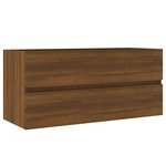 vidaXL Omarica za umivalnik rjavi hrast 100x38,5x45 cm inženirski les