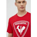 Bombažna kratka majica Rossignol rdeča barva - rdeča. Kratka majica iz kolekcije Rossignol. Model izdelan iz tanke, rahlo elastične pletenine.