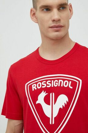 Bombažna kratka majica Rossignol rdeča barva - rdeča. Kratka majica iz kolekcije Rossignol. Model izdelan iz tanke