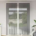 vidaXL Voile zavese z zanke 2 kosa temno siva 140x260 cm