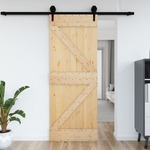 vidaXL Vrata 85x210 cm trdna borovina