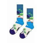 Nogavice Happy Socks Poolside - modra. Nogavice iz kolekcije Happy Socks. Model izdelan iz elastičnega, vzorčastega materiala.