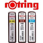 Rotring Rotacijske barve 12 kosov, različne širine in trdote 0,5 mm, HB