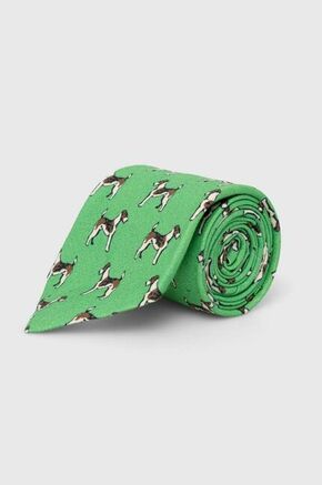 Polo Ralph Lauren zelena barva - zelena. Kravata iz kolekcije Polo Ralph Lauren. Model izdelan iz vzorčaste tkanine.