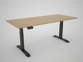 MS VISCOM dvižna miza s ploščo v dekorju egger ellmau bukev - 1600 x 800 mm