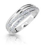 Cutie Jewellery Bleščeč prstan iz belega zlata Z6716-3352-10-X-2 (Obseg 58 mm) Belo zlato 585/1000