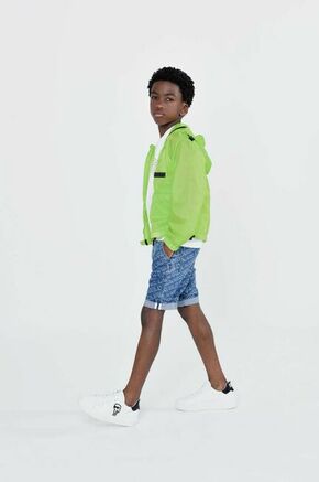 Otroška jakna Karl Lagerfeld zelena barva - zelena. Otroški Jakna iz kolekcije Karl Lagerfeld. Nepodložen model