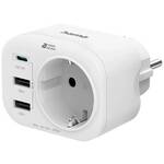 Hama vtični polnilec USB, 1x el. 1x USB-C PD, 2x USB-A, 20 W