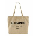 AllSaints Nakupovalna torba kapučino / črna
