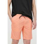 Bombažne kratke hlače Tommy Hilfiger oranžna barva - oranžna. Kratke hlače iz kolekcije Tommy Hilfiger. Model izdelan iz enobarvnega materiala. Izjemno udoben material, izdelan iz naravnih vlaken.