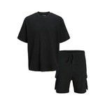 JACK & JONES Obleka za doma 'JJLOUI OSMOS' črna 25717397