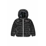 Otroška jakna Levi's črna barva - črna. Otroški jakna iz kolekcije Levi's. Podložen model, izdelan iz gladkega materiala.