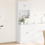 Vidaxl Kuhinjska omarica bela 60x50x180 cm inženirski les