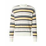 KnowledgeCotton Apparel Pulover marine / svetlo modra / limona / bela