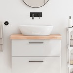 vidaXL Kopalniški pult 80x30x(2-6) cm neobdelan trden les
