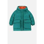 Otroška jakna Coccodrillo turkizna barva - turkizna. Otroški jakna iz kolekcije Coccodrillo. Podložen model, izdelan iz gladkega materiala. Model s sintetično izolacijo za dodatno udobje pri nižjih temperaturah.