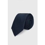 Svilena kravata Calvin Klein mornarsko modra barva, K10K113144 - mornarsko modra. Kravata iz kolekcije Calvin Klein. Model izdelan iz vzorčaste, svilene tkanine.
