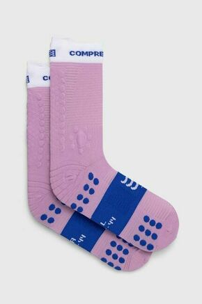 Nogavice Compressport Pro Racing Socks v4.0 Trail XU00048B - vijolična. Dolge nogavice iz kolekcije Compressport. Model izdelan iz materiala