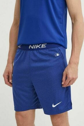 Kratke hlače Nike Los Angeles Dodgers moške - modra. Kratke hlače iz kolekcije Nike. Model izdelan iz pletenine s potiskom. Lahkoten elastičen material zagotavlja popolno svobodo gibanja.