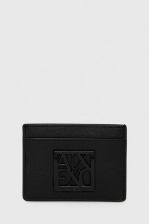 Etui za kartice Armani Exchange črna barva - črna. Etui za kartice iz kolekcije Armani Exchange. Model izdelan iz ekološkega usnja.