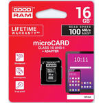 GoodRam spominska kartica microSD 16GB + SD adapter (500304)