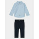 Tommy Hilfiger Komplet srajce in hlač iz blaga Baby Ithaca Shirt Set Giftbox KN0KN01784 Modra Regular Fit