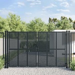 Vidaxl Vrtna vrata antracitna 300x225 cm jeklo